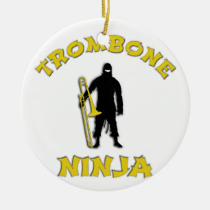 Trombone Ninja Keramisch Ornament