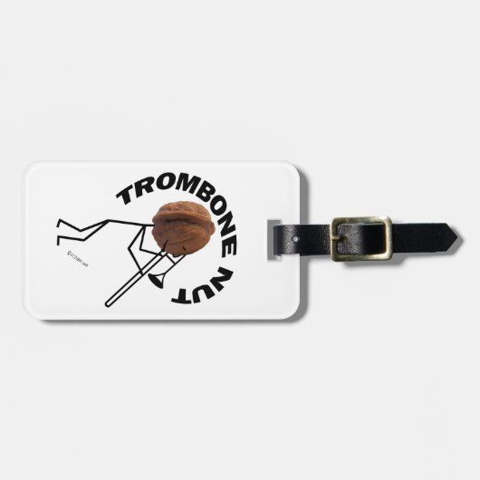 Trombone Nut Bagagelabel (Voorkant horizontaal)
