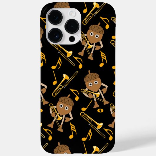 Trombone Nut Muzieknoten Zwart Case-Mate iPhone Case (Achterkant)