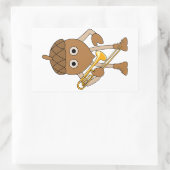 Trombone Nut Rechthoekige Sticker (Tas)