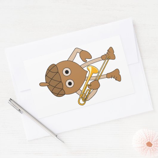 Trombone Nut Rechthoekige Sticker (Envelop)