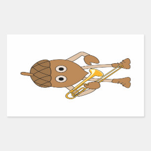 Trombone Nut Rechthoekige Sticker