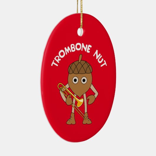 Trombone Nut Text Ceramic Ornament (Rechts)