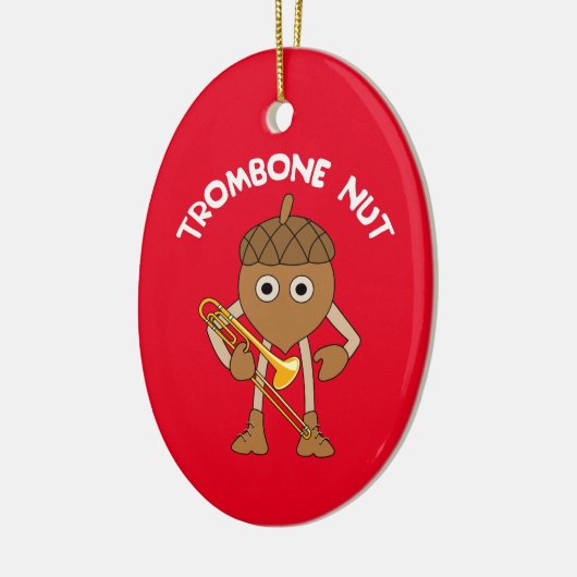 Trombone Nut Text Ceramic Ornament (Links)