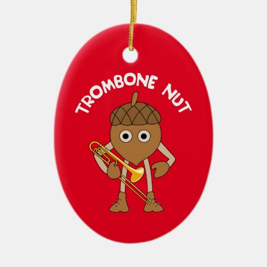 Trombone Nut Text Ceramic Ornament (Voorkant)