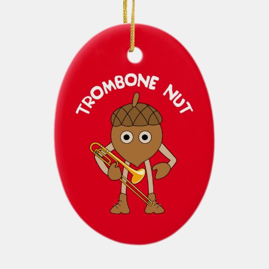Trombone Nut Text Ceramic Ornament (Achterkant)