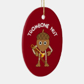 Trombone Nut Text Keramisch Ornament (Rechts)