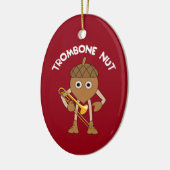 Trombone Nut Text Keramisch Ornament (Links)