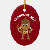 Trombone Nut Text Keramisch Ornament (Voorkant)