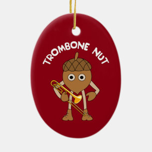 Trombone Nut Text Keramisch Ornament