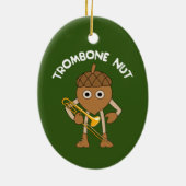 Trombone Nut Text Keramisch Ornament (Achterkant)