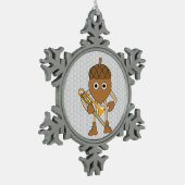 Trombone Nut Tin Sneeuwvlok Ornament (Links)