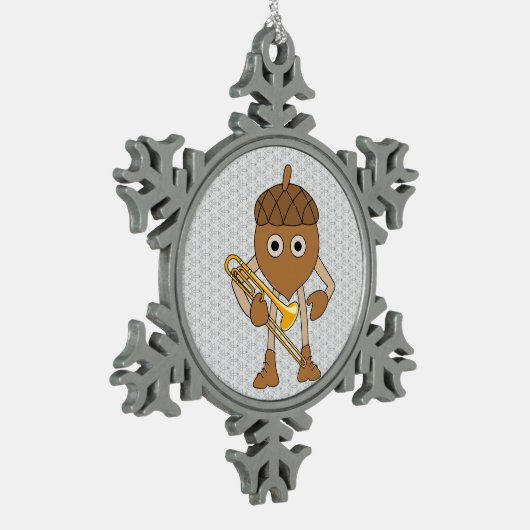 Trombone Nut Tin Sneeuwvlok Ornament (Links)