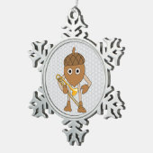 Trombone Nut Tin Sneeuwvlok Ornament (Rechts)