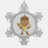 Trombone Nut Tin Sneeuwvlok Ornament (Voorkant)
