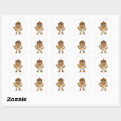 Trombone Nut Vierkante Sticker (Vel)