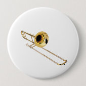 "Trombone"-ontwerpcadeaus en -producten Ronde Button 4,0 Cm (Voorkant)