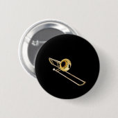 "Trombone"-ontwerpcadeaus en -producten Ronde Button 5,7 Cm (Voorkant /achterkant)