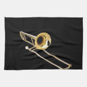 "Trombone"-ontwerpcadeaus en -producten Theedoek (Horizontaal)