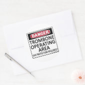 Trombone-operatiegebied Ronde Sticker (Envelop)