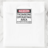 Trombone-operatiegebied Ronde Sticker (Tas)