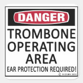 Trombone-operatiegebied Vierkante Sticker (Voorkant)