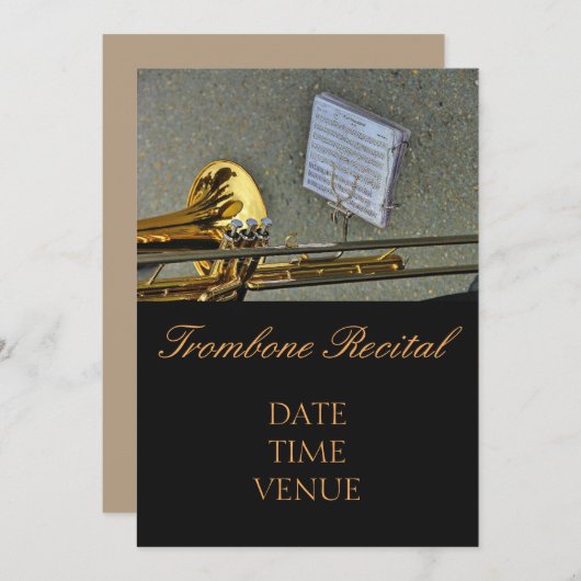 Trombone Overweging elegant stijlvolle prestaties Kaart (Voorkant / Achterkant)
