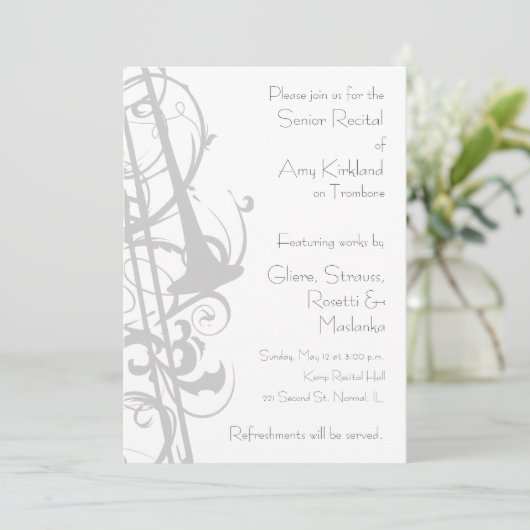 Trombone-overweging Kaart (Staand voorkant)