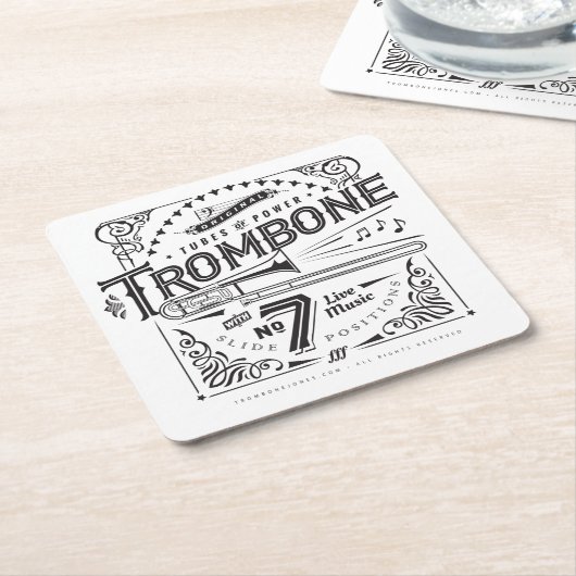  Trombone Papier Onderzetters (Schuin)