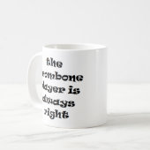 trombone player altijd de juiste koffie mok (Voorkant links)