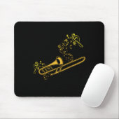 Trombone Player Brass Music Instrument Big Band Muismat (Met muis)