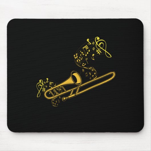 Trombone Player Brass Music Instrument Big Band Muismat (Voorkant)