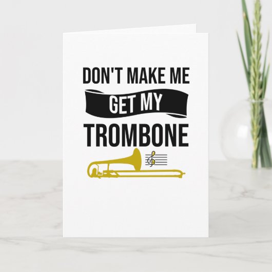 Trombone Player-cadeaus| Trombone Band Trombonist Kaart (Voorkant)