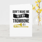 Trombone Player-cadeaus| Trombone Band Trombonist Kaart (Gele Bloem)