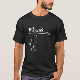 Trombone Player Cat Music Trombone geeft trombonis T-shirt