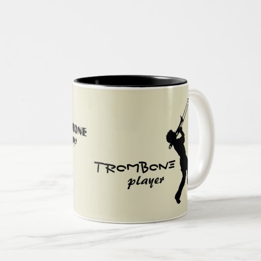 Trombone Player Coffee Mok (Voorkant rechts)