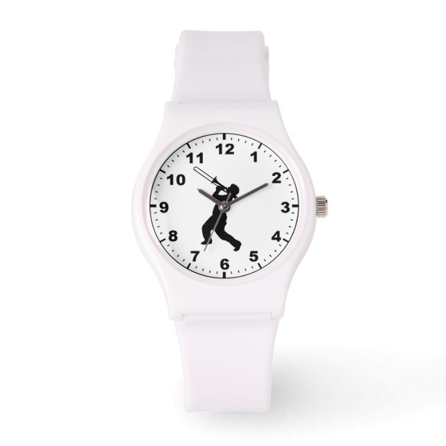 "Trombone Player" design polshorloges Horloge (Voorkant)