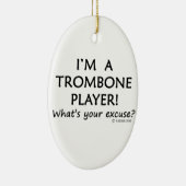 Trombone Player Excuseer Keramisch Ornament (Rechts)