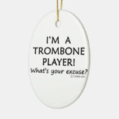Trombone Player Excuseer Keramisch Ornament (Links)
