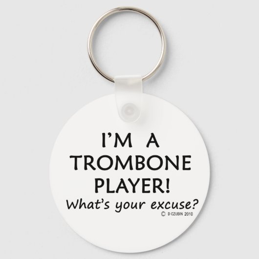 Trombone Player Excuseer Sleutelhanger (Voorkant)