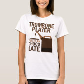 Trombone Player (Funny) Chocolate T-shirt (Voorkant)