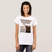 Trombone Player (Funny) Chocolate T-shirt (Voorkant volledig)