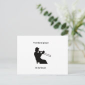 Trombone player in da house briefkaart (Staand voorkant)