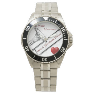 Trombone Player Musician Wrist Watch Horloge