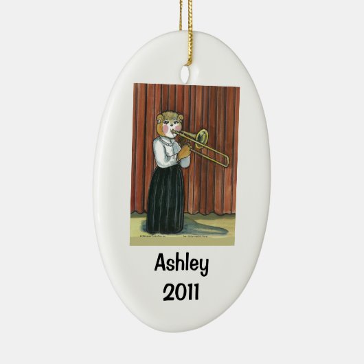 Trombone Player Personalized Ornament (Rechts)
