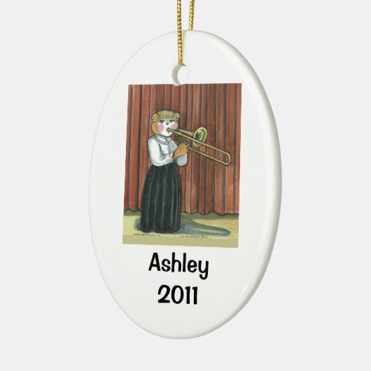 Trombone Player Personalized Ornament (Links)