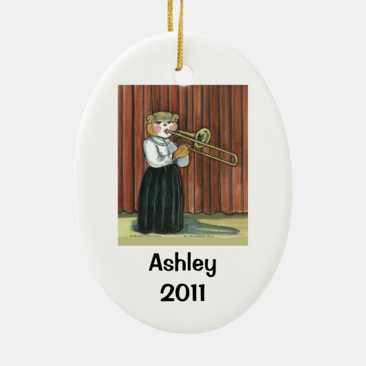 Trombone Player Personalized Ornament (Achterkant)