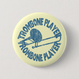 Trombone Player Ronde Button 5,7 Cm