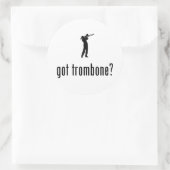 Trombone Player Ronde Sticker (Tas)