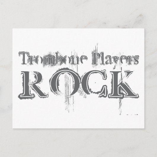 Trombone Players Rock Briefkaart (Voorkant)
